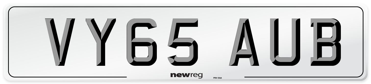 VY65 AUB Number Plate from New Reg